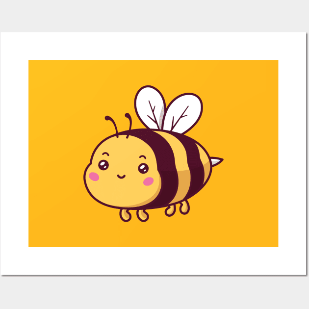 Kawaii Bee Wall Art by zoljo